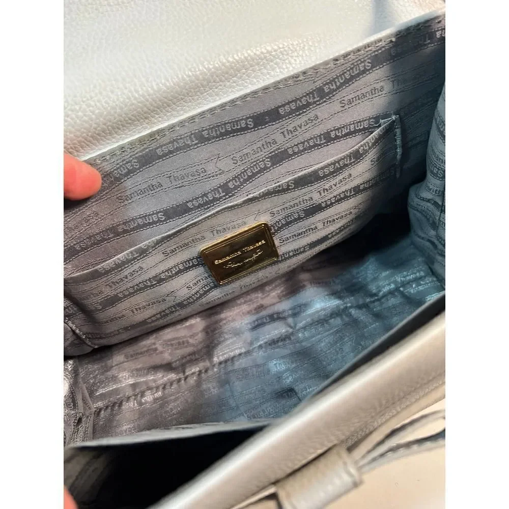 Samantha Thavasa Powder Blue Hand Bag with Sweet Bow